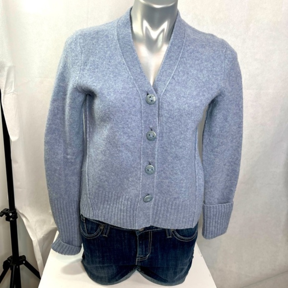 All Saints light blue Women's wool Cardigan Sweater in excellent condition